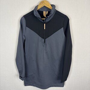 Indyeva Women’s Half Zip Performance Pullover Blue Black‎ Small